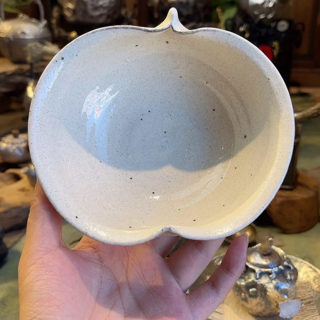紫砂手工制作 陶土苹果碗
