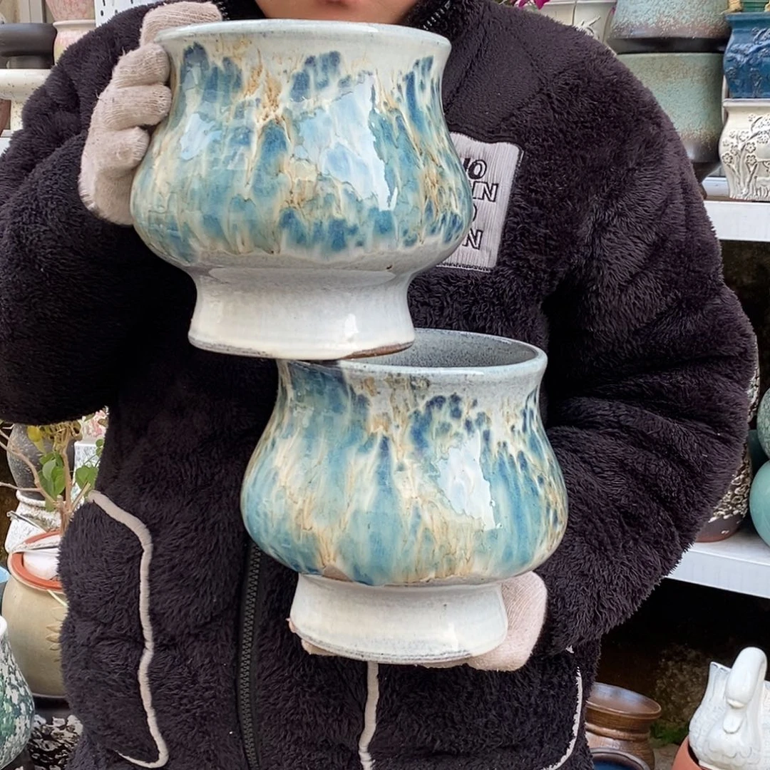 花盆紫砂口18高18福利俩个