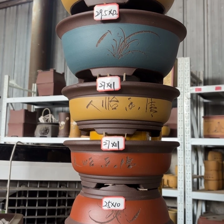 紫砂花盆100-6。