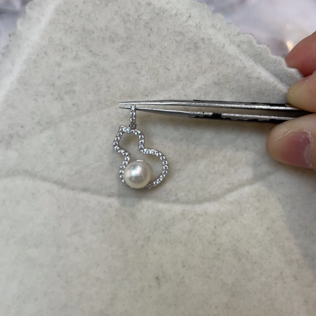 海水珍珠吊坠(不含链)银S925镶嵌