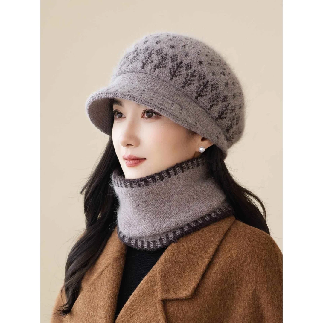 中老年帽子女冬天妈妈保暖帽加绒厚老人帽奶奶盆帽老年针织毛线帽