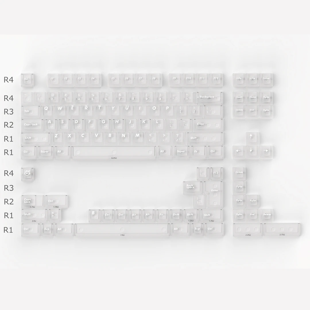 文绍雾透原厂高度ABS工艺UV适配6064687587配列键盘键帽推荐