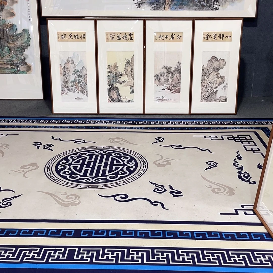 国画手绘画作品带框