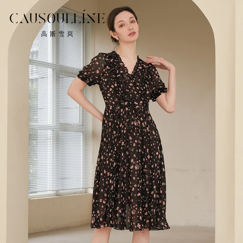 【夏装福利】夏季气质法式收腰时尚复古连衣裙 23213686