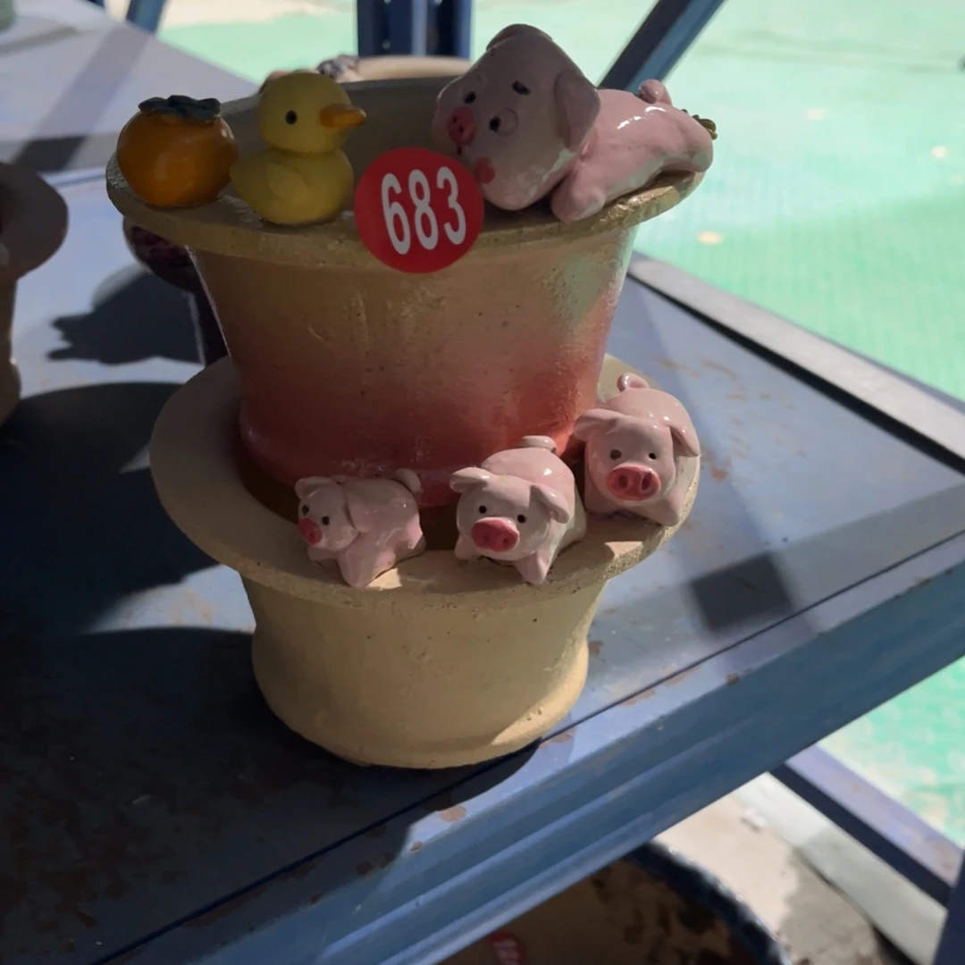 陶瓷墨**～福利683 号陶然花盆