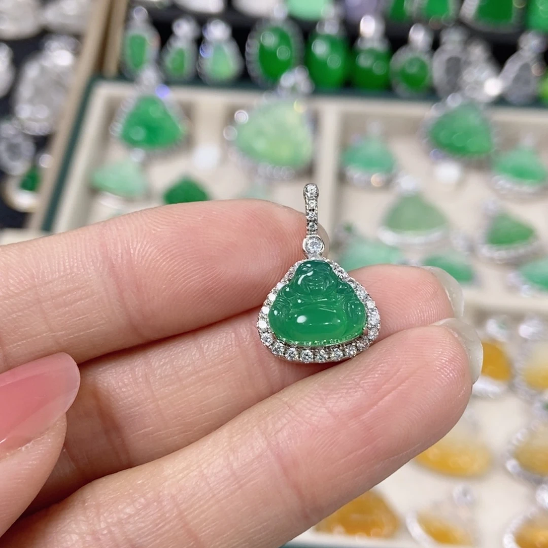 玛瑙/玉髓吊坠(不含链)银S925镶嵌L**.