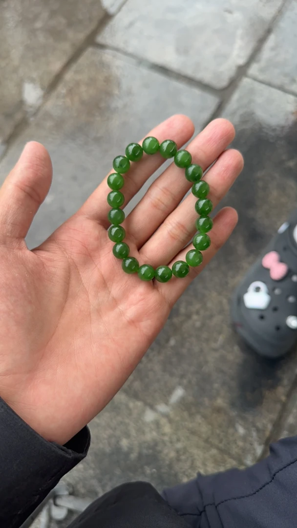 和田玉碧玉8-10手串