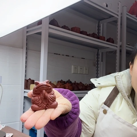 朱泥金蟾茶宠茶宠