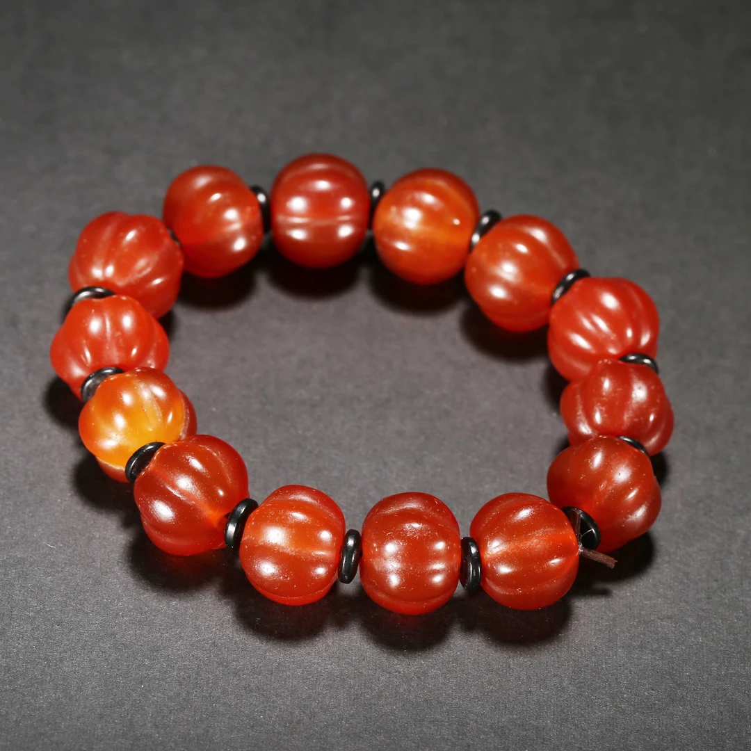 十九世纪/红玛瑙瓜珠手串/JGS25042069/收藏/【济文阁】