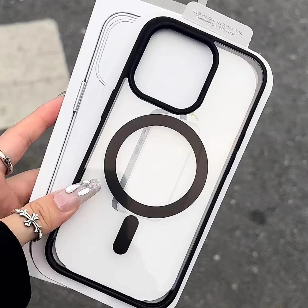 高级肤感磁吸适用于苹果16Promax手机壳新款iPhone15简约17promax