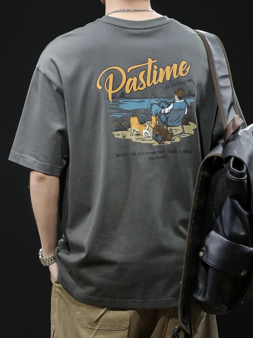 280g重磅纯棉短袖T恤男士休闲美式百搭夏季半袖宽松复古潮流港风