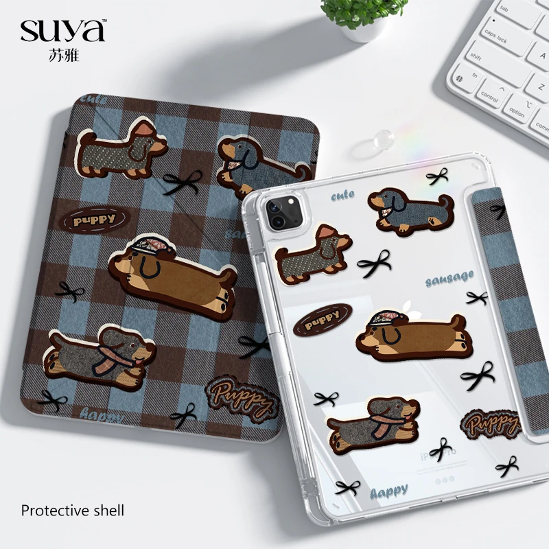 苏雅跳跃小狗平板保护壳iPad11苹果10代proair6保护壳mini7