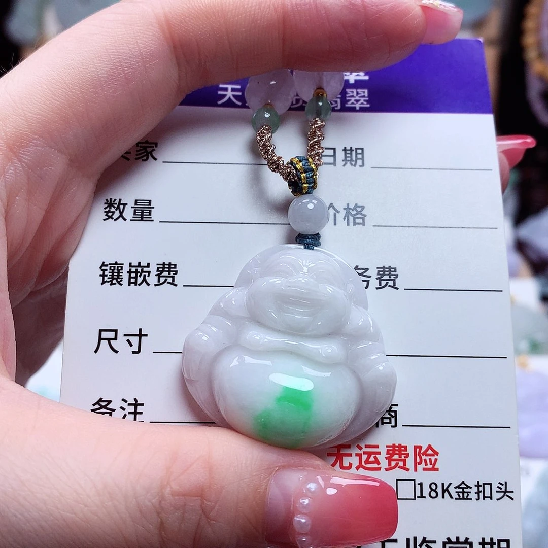 翡翠未镶嵌颈饰佛公10