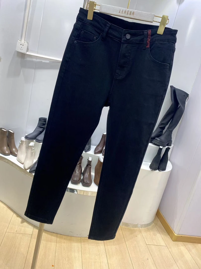 【王大艳家】3859-1，百搭牛仔小脚裤
