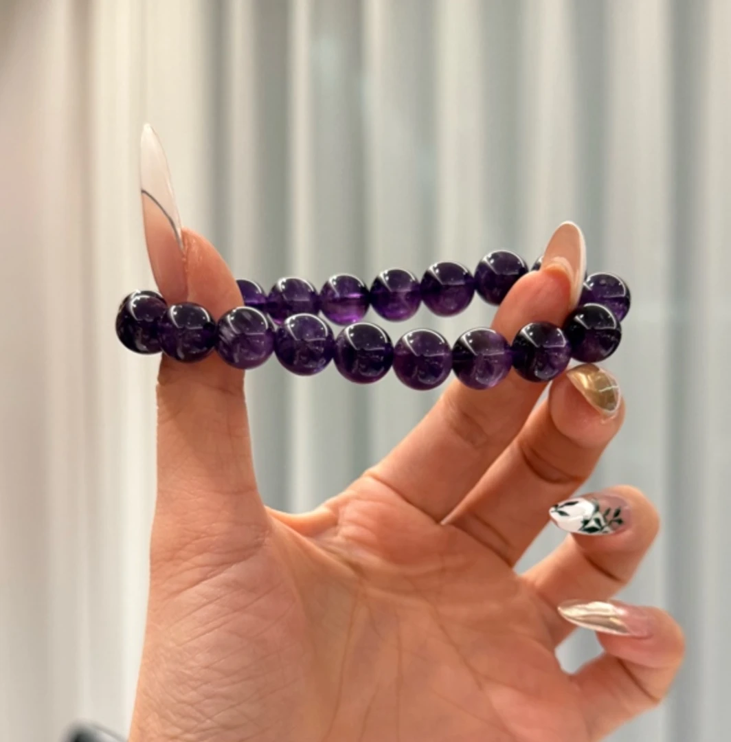 【紫水离火】 事业 高品质天然乌拉圭紫水晶手串