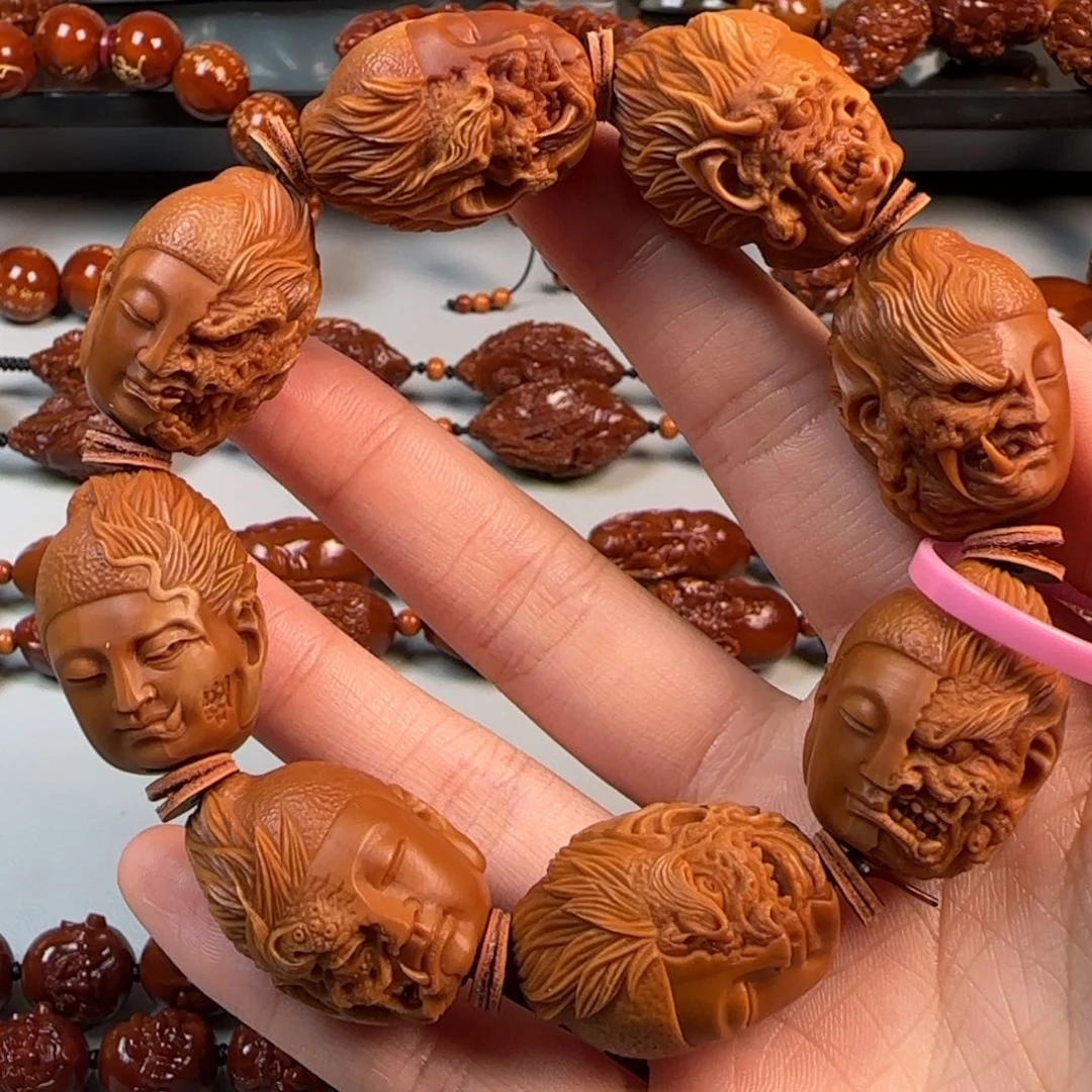 手串橄榄核水晶核佛魔手串