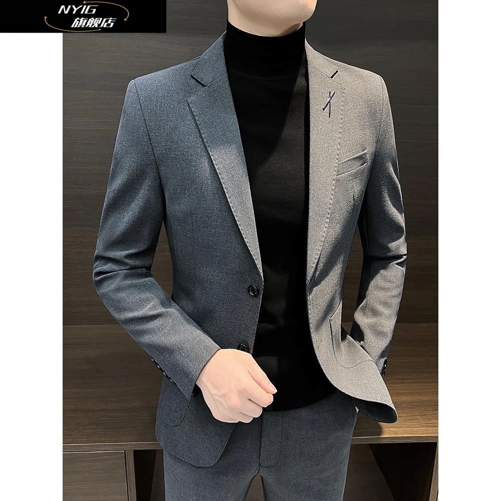 NYIG休闲小西装外套男士高级感痞帅男装帅气韩系潮流雅痞西服套装
