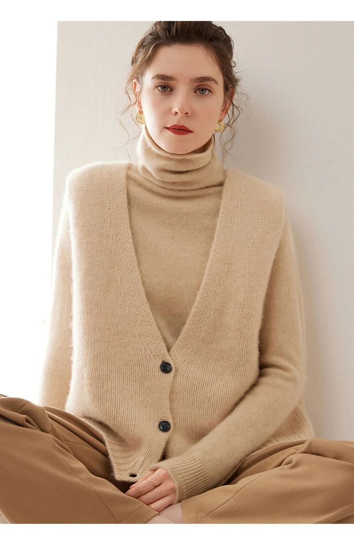 粗棒针马甲开衫 DMC 353