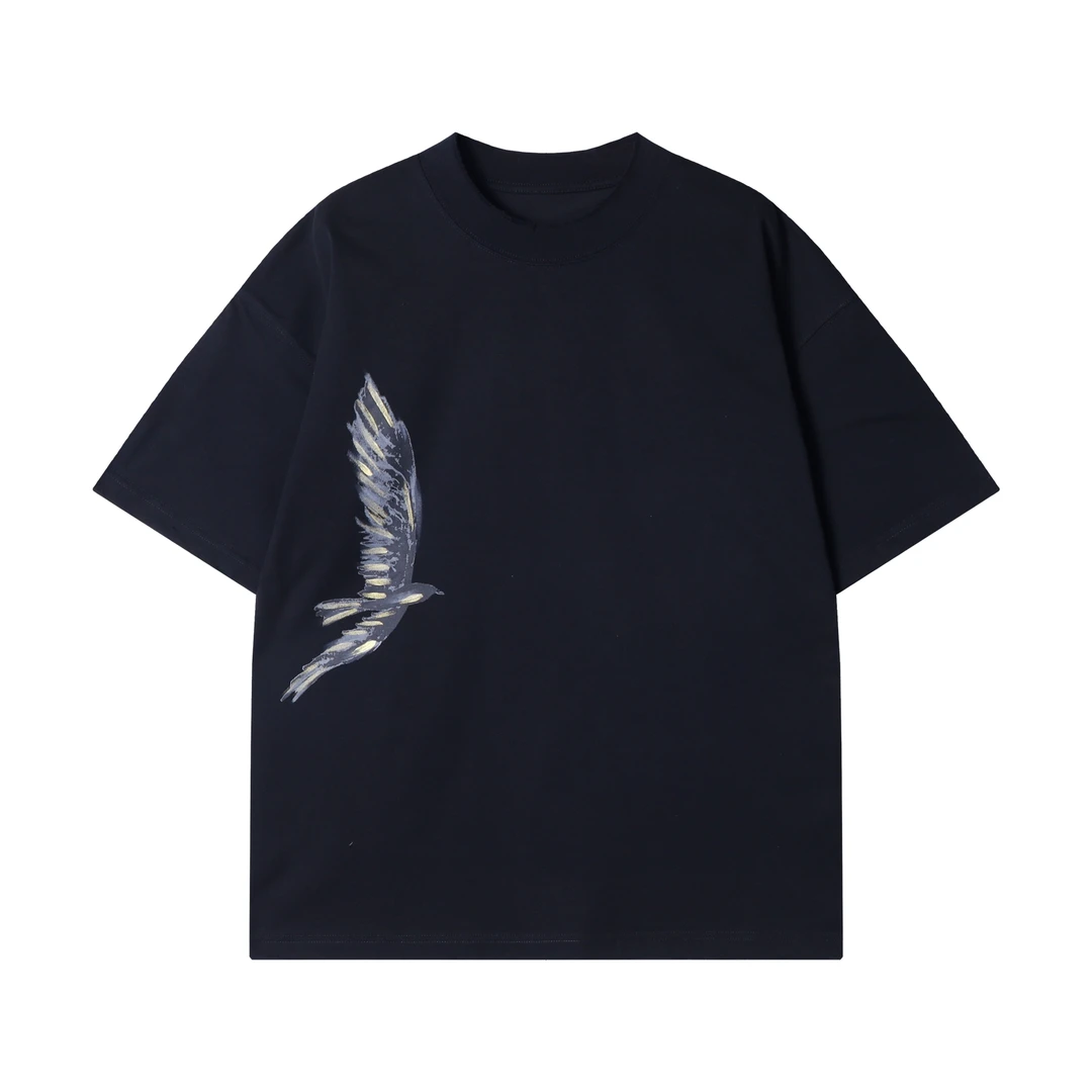 夏季新款时尚个性美式高街做旧印花复古潮牌短袖T恤潮流百搭上衣