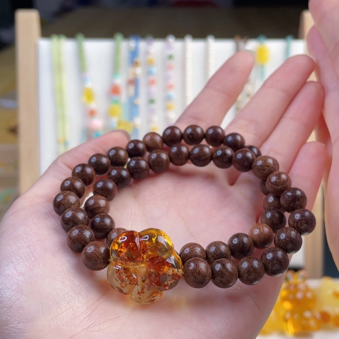琥珀未镶嵌裸石琥珀手串