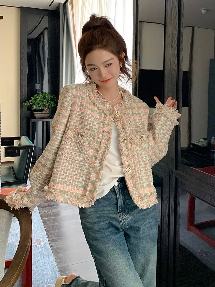 《现货》2025新款小香风外套女设计感5045