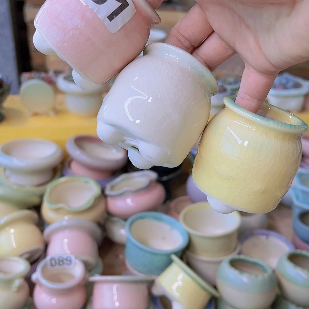 红陶陶瓷花盆当场满12包邮