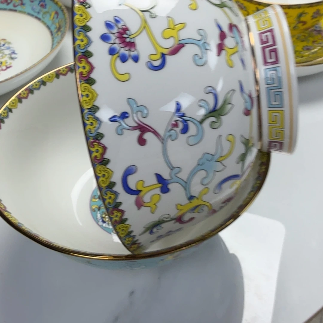 摆件陶两个6英寸高脚面碗。。？