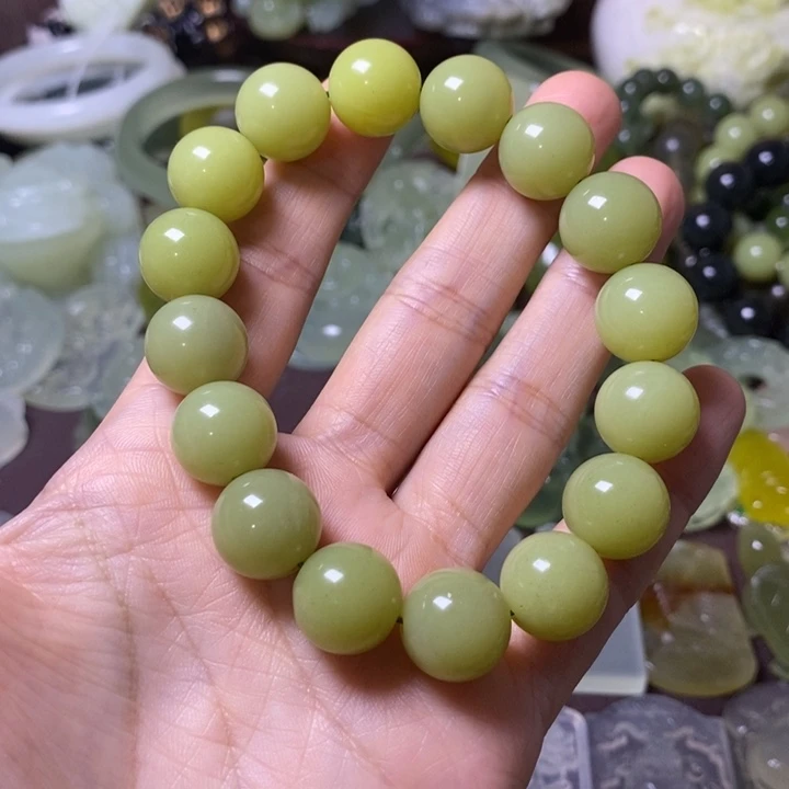 岫玉岫玉手串未镶嵌聚*盆