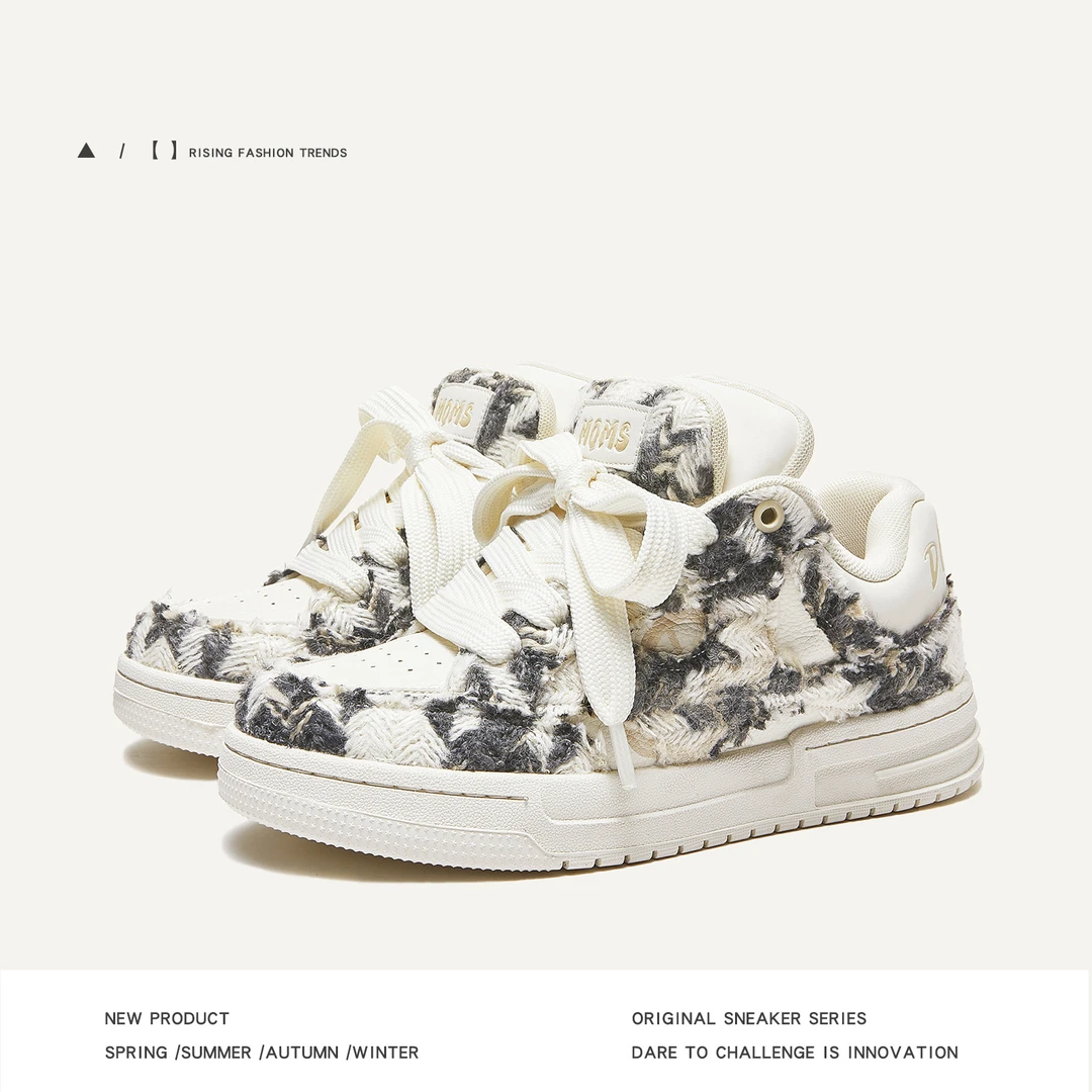 琢家 破坏风小香风面包鞋增高耐磨低帮男鞋休闲鞋板鞋男女情侣鞋