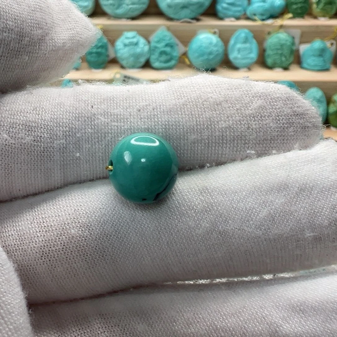 未镶嵌绿松石圆珠11mm