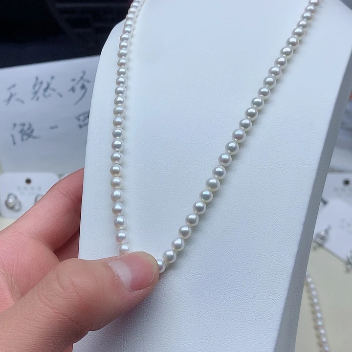 钛钢项链淡水珍珠