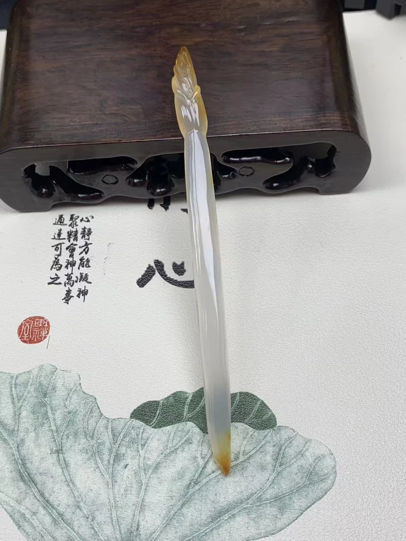 天然玛瑙原创设计复古宫廷女发簪打造简约古典妈妈
