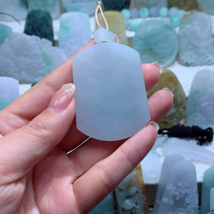 定制翡翠未镶嵌无事牌