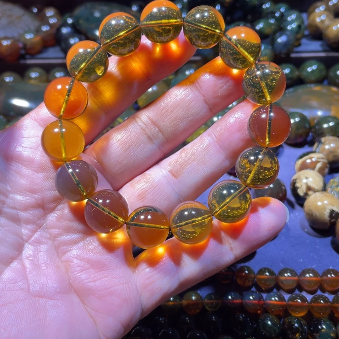 琥珀未镶嵌手链天然