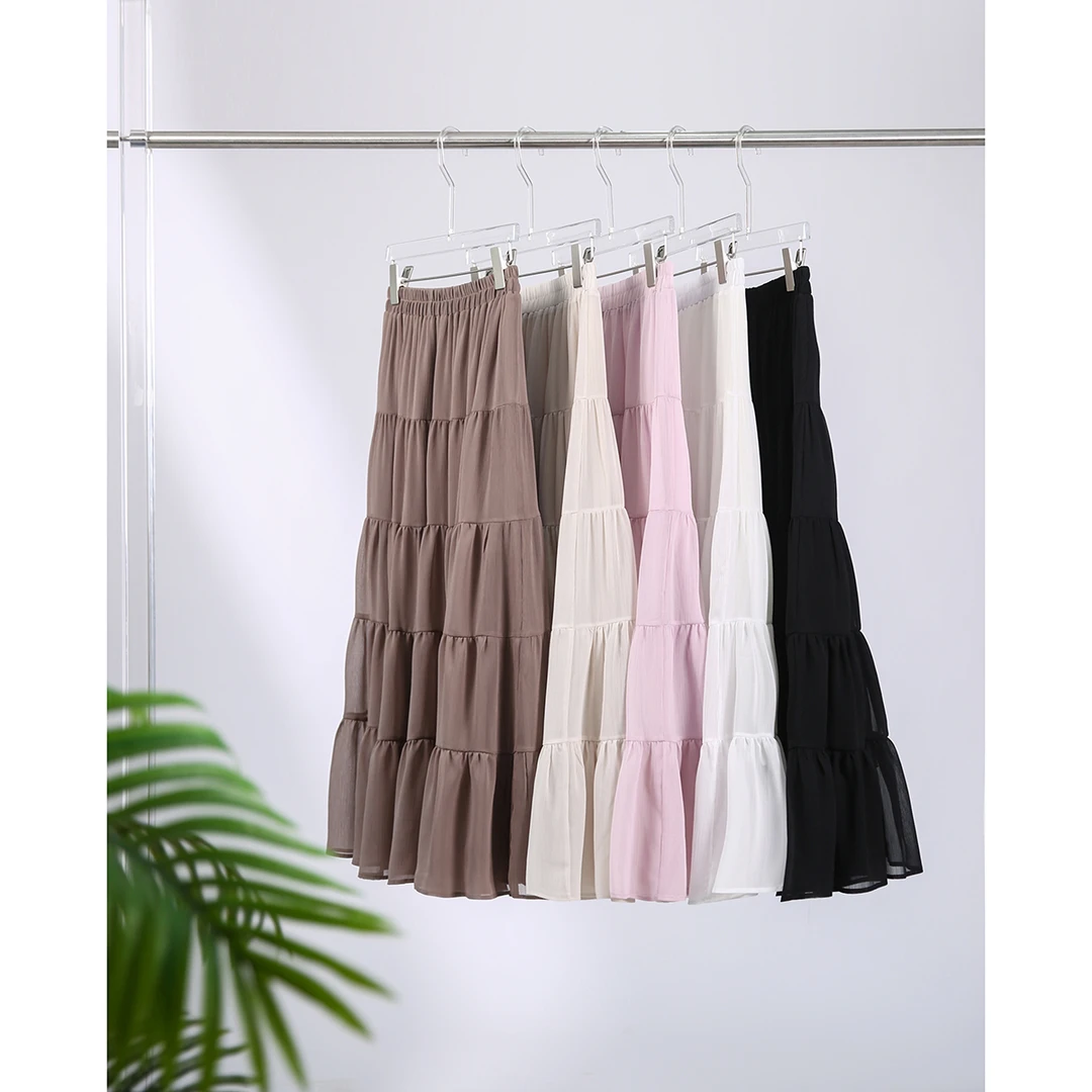 【九月木兮】法式蛋糕裙气质A字压褶蓬蓬裙中长半身裙S81358QZEAL