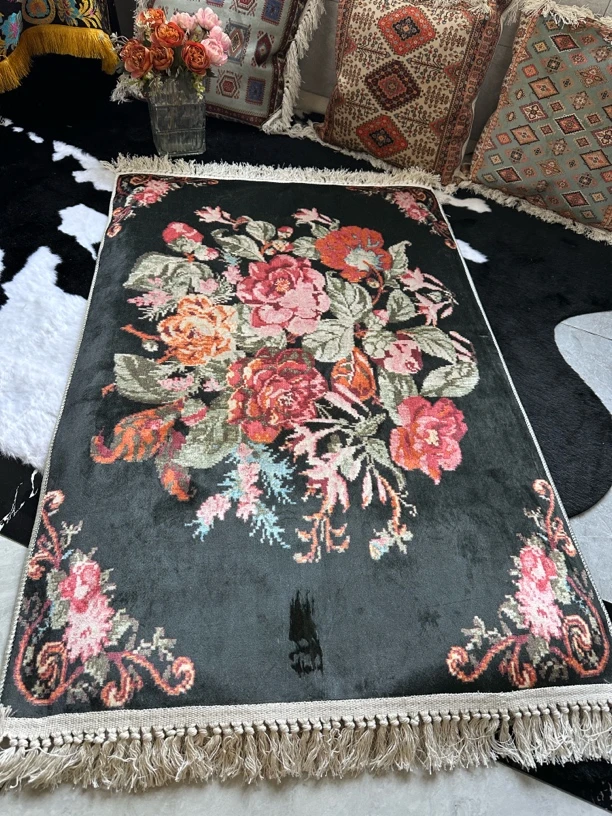 梅娘.专属定制精品仿真丝名族功课地毯地垫大号80*120米系列