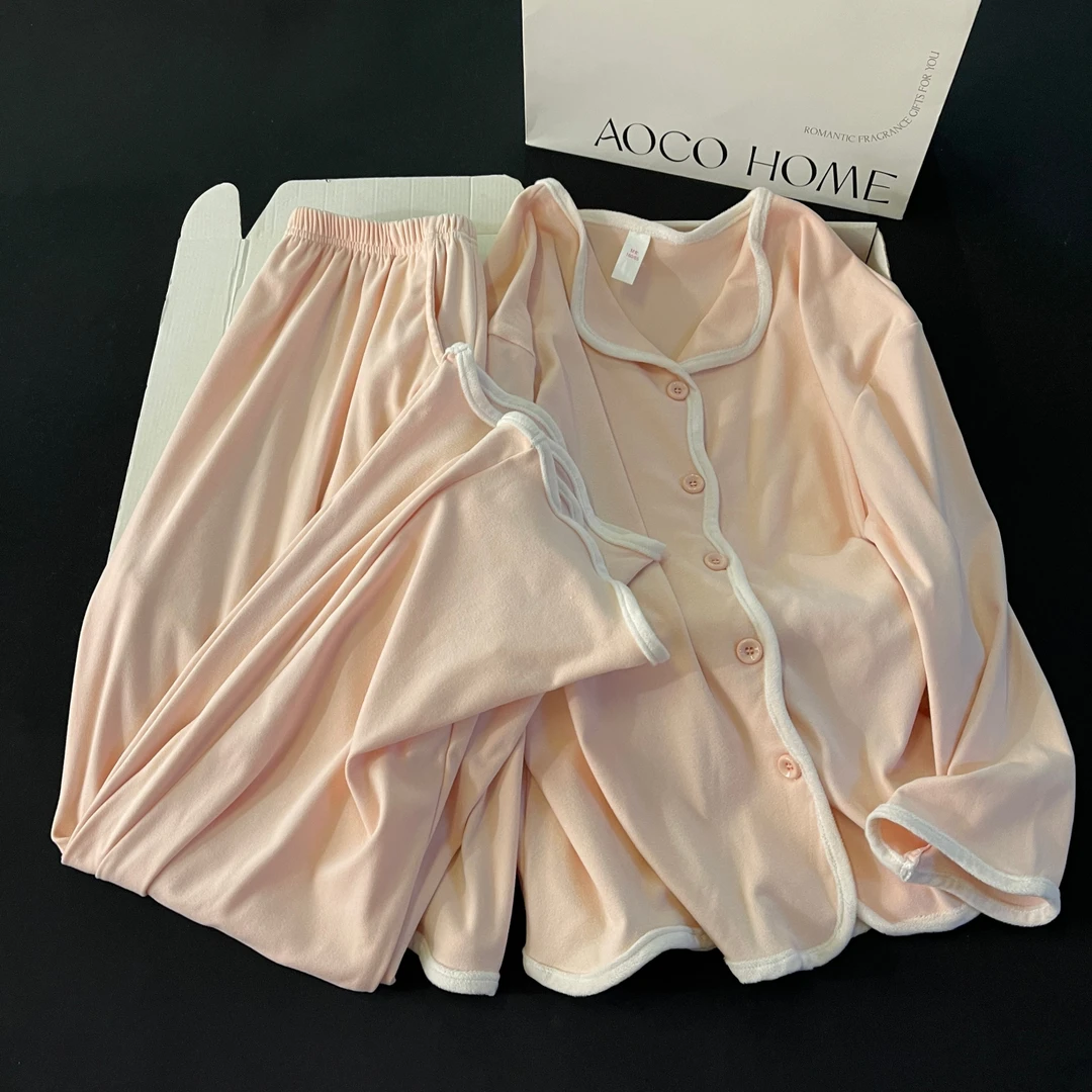 睡衣女春秋季长袖大码德绒2025新款加厚保暖粉色套装可外穿家居服