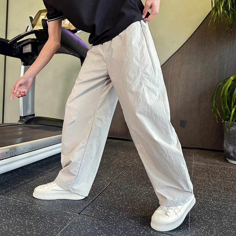 男生休闲裤夏季2025新款潮牌痞帅男款直筒速干裤时尚百搭男士裤子