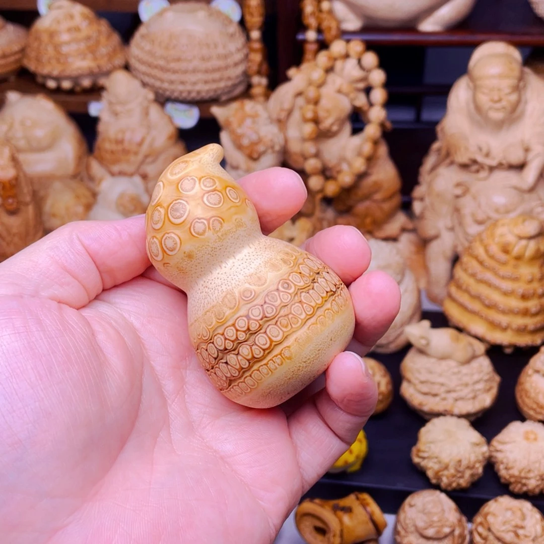 竹竹根雕葫芦手把件