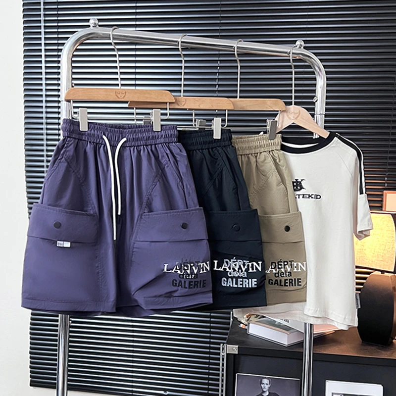 男童工装短裤夏季2025年新款大童装薄款五分速干中裤男孩夏天外穿