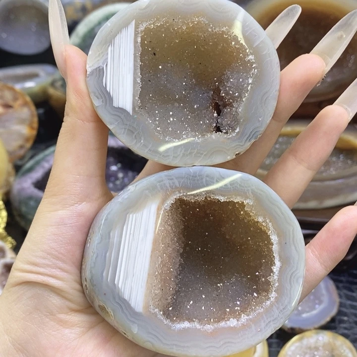 未镶嵌珠宝半成品紫晶橘晶盆