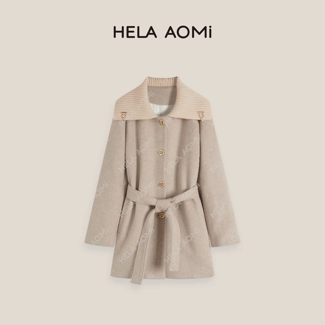 HELA AOMI "白桦林"可溯源三星95白鹅绒+羊毛50%羽绒服CY5DB08618