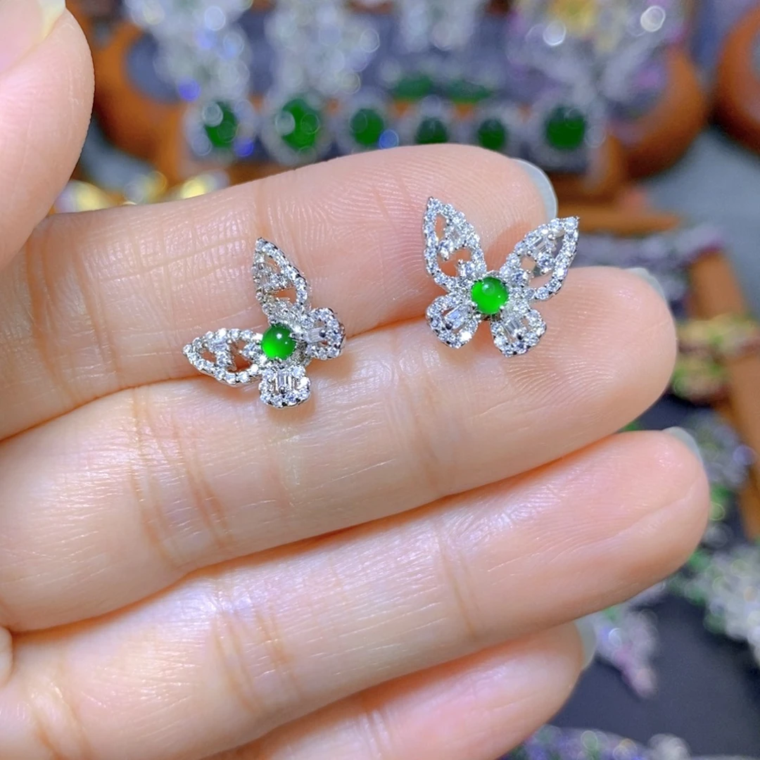 翡翠颈饰合金天然翡翠