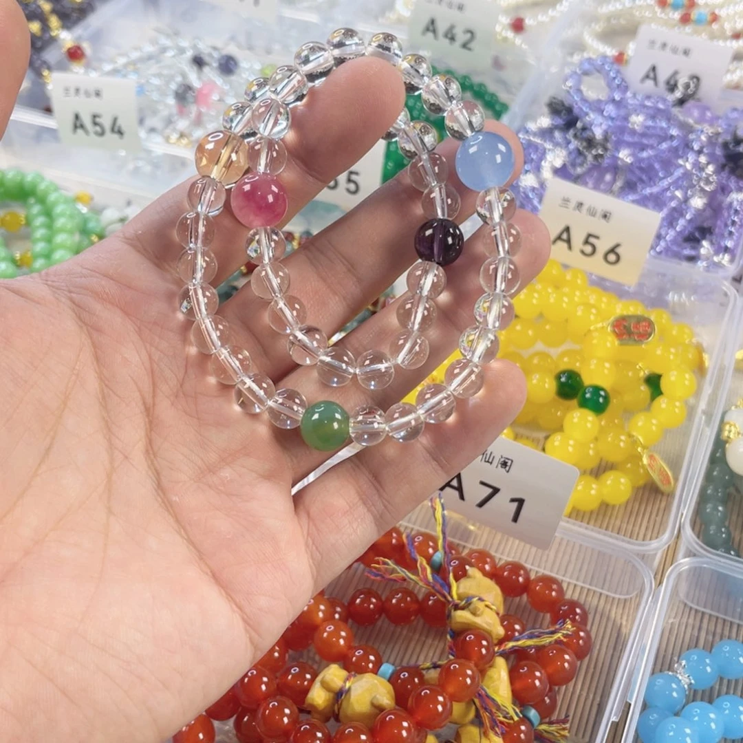 檀香紫檀（小叶紫檀）手串银S925镀金镶嵌