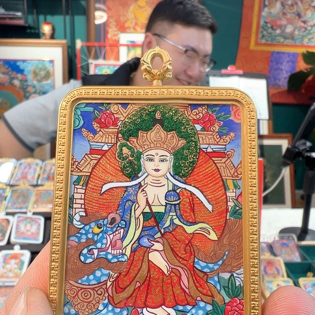 吊坠纯手绘唐卡地藏