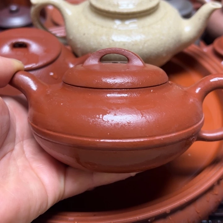 紫砂茶壶宜兴原矿生砂生粉大红泥