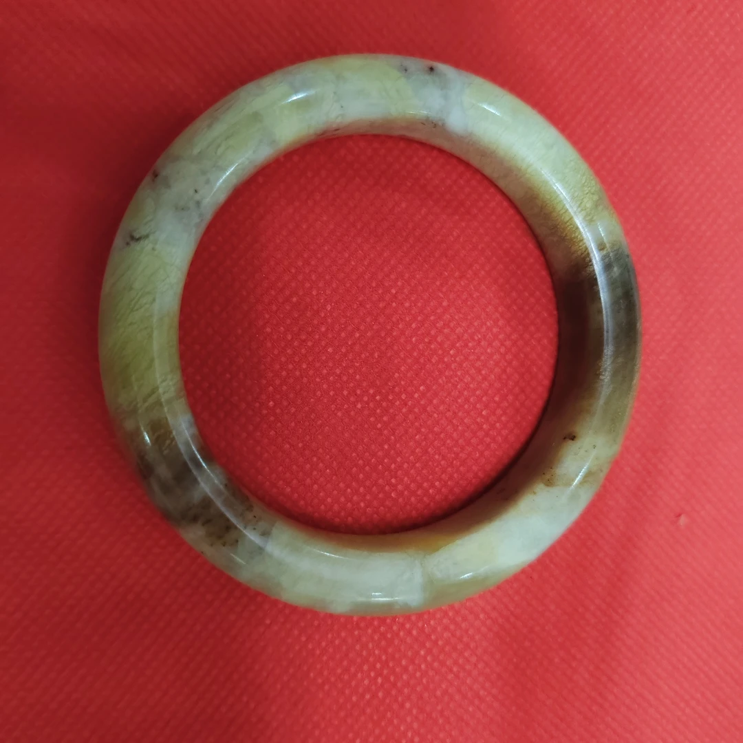 芬达橙血管红大圈口通透玉石