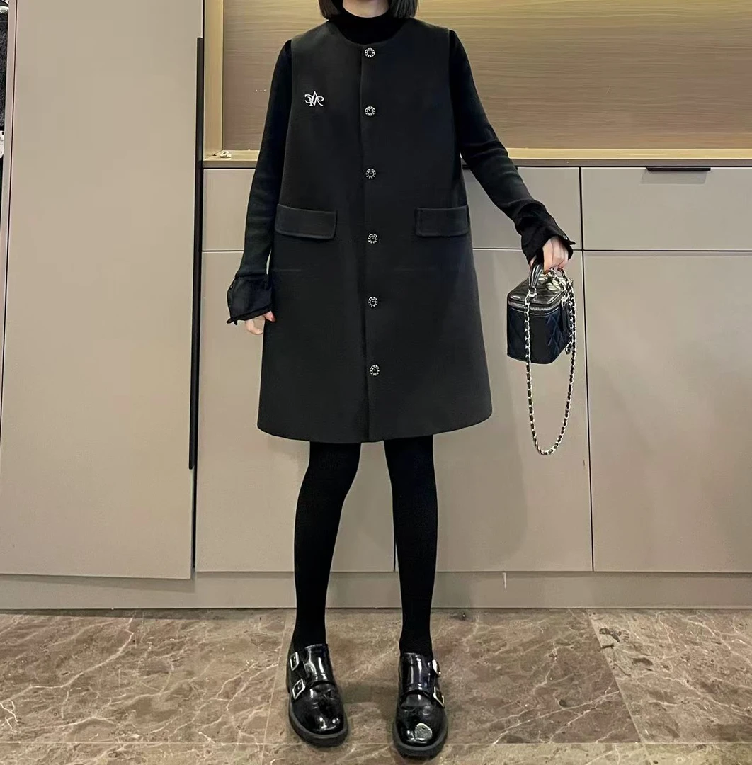 米可/MK-3274ZJ【呢子小香背心气质连衣裙】时尚冬季新款连衣裙