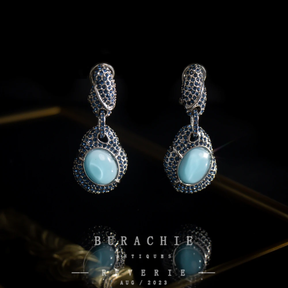 铜合金仿水晶耳饰 【1249】周年珍藏英｜经典原标克拉款CrownFrett