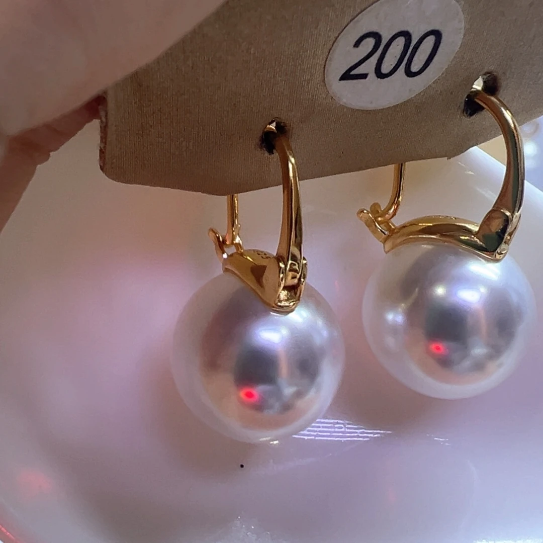 银S925镶嵌淡水珍珠耳饰